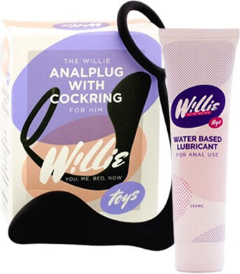 Willie Toys anaalplug + cockring pakket