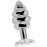 Shots - Rich Rich - Ribbed Diamond Plug - 3.15 Inch - Silver