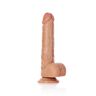 Dildo with Balls and Suction Cup - 7''/ 18 cm - tan