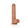 Dildo with Balls and Suction Cup - 9''/ 23 cm - tan