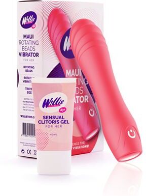 Willie Toys Maui Roterende Vibrator Clitorisgel Pakket