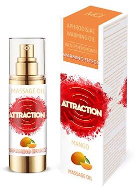 Attraction Mai feromonen massageolie verwarmend mango 30 ml