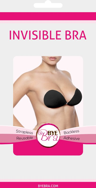 Bye Bra Invisible Bra Zwart Cup C