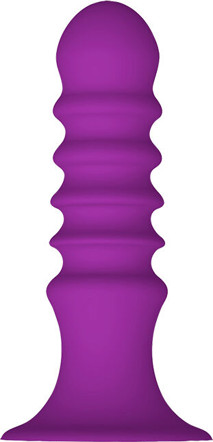 Dildo Ribbed med sugekopp