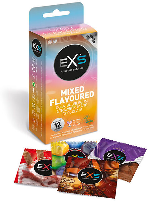 Kondomer EXS Mixed Flavoured 12 pk