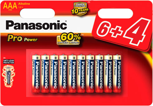 Panasonic AAA-batterier 10pk