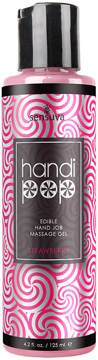 Sensuva Handipop Hand Job Glidemiddel - Strawberry 125 Ml