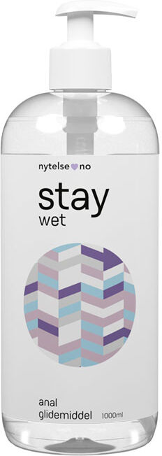 Stay fra Nytelse.no Stay Wet Anal Vannbasert Glidemiddel 1000 Ml