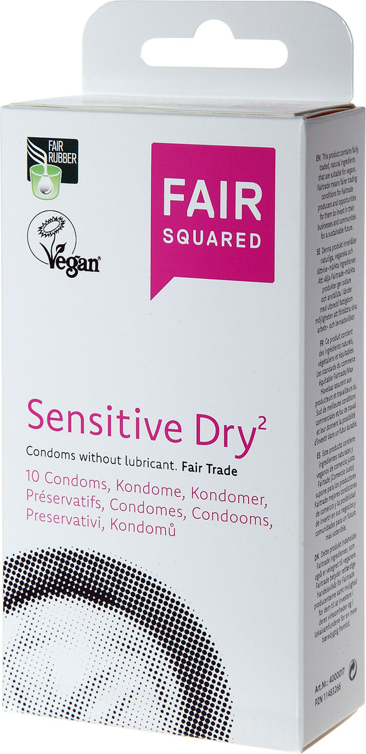 Fair Squared Sensitive Dry Veganske Kondomer 10 stk