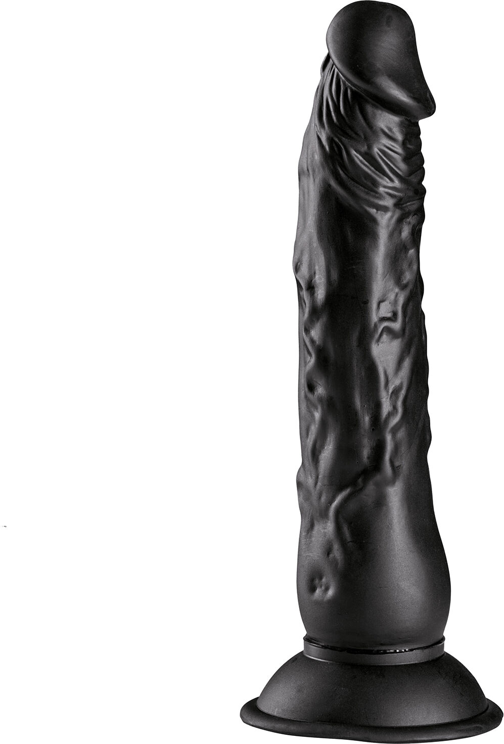 Willie City Realistisk Svart Sugekoppdildo 23 cm