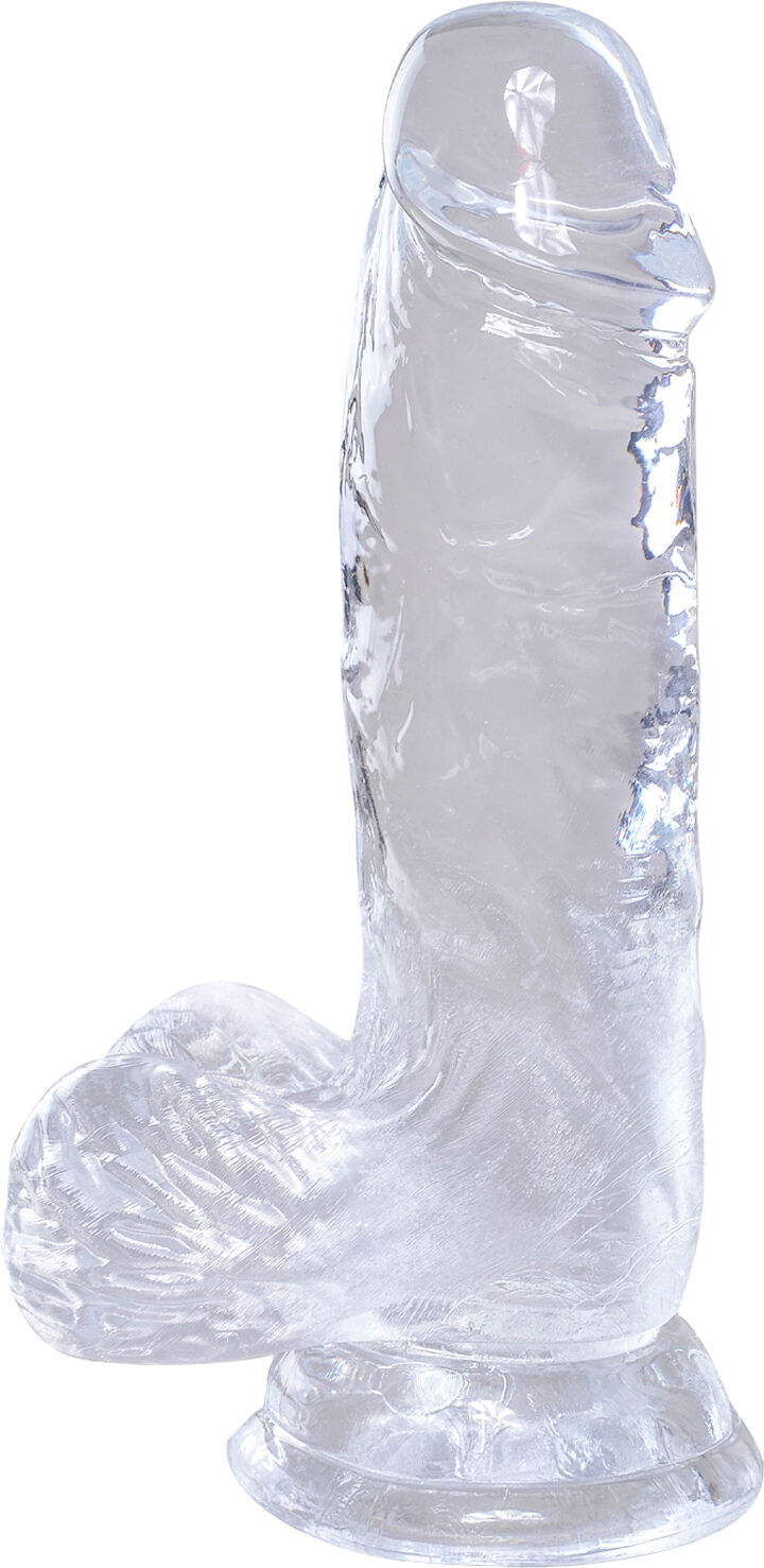 King Cock Clear Dildo med Baller 15,2 cm