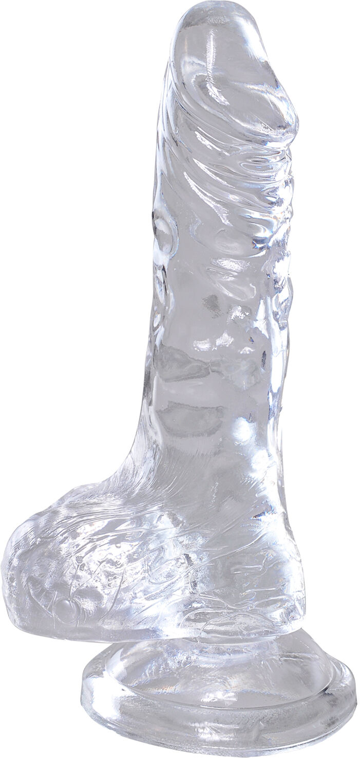 King Cock Clear Dildo med Baller 13 cm