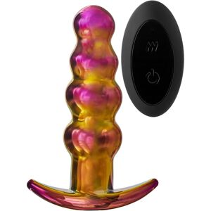 Dream Toys Glamour Glass Remote Beaded anal vibrator rainbow 13,5 cm