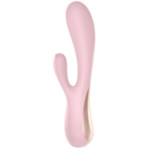 Satisfyer Mono Flex vibrator with clitoral stimulator Pink 20,3 cm