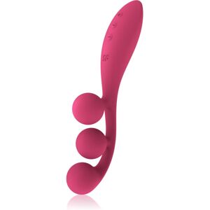 Satisfyer TRI BALL vibrator with clitoral stimulator Red 23,6 cm