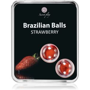 Secret play Brazilian 2 Balls Set body oil Strawberry 8 g