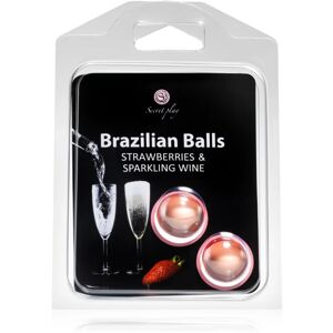 Secret play Brazilian 2 Balls Set body oil Strawberry and Sparkling Wine 8 g