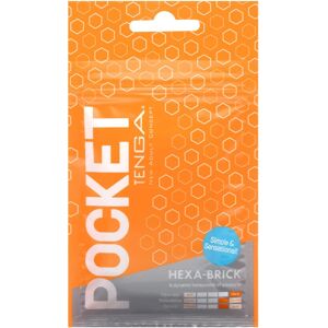 Tenga Pocket Hexa-Brick disposable masturbator 8 cm