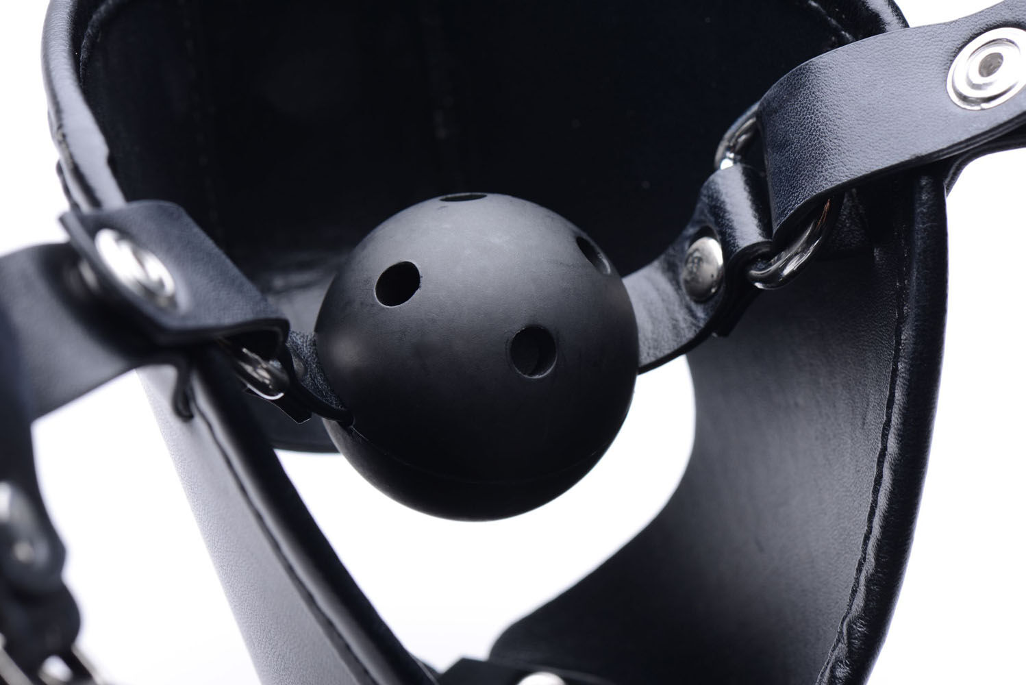 XR Brands Master Series Pup Puppy Play Hood and Breathable Ball Gag