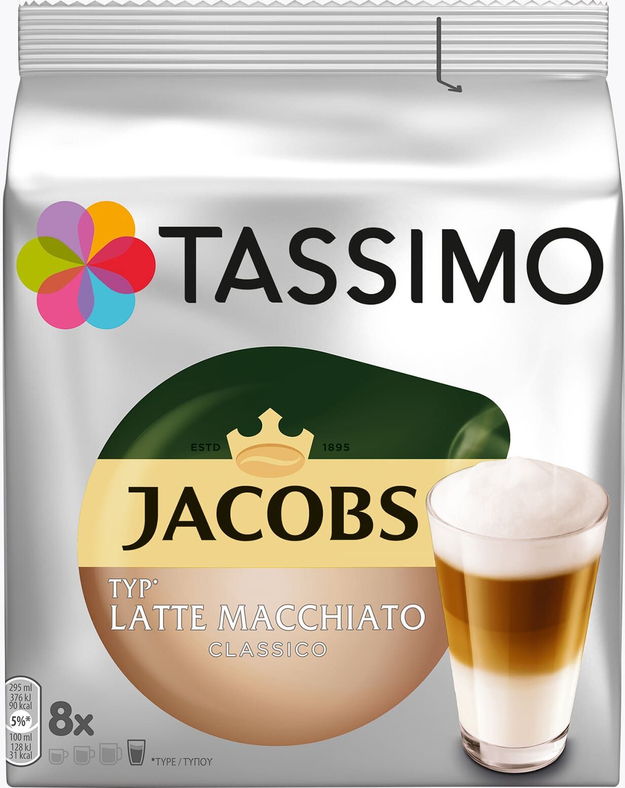 Tassimo TASSIMO Jacobs Typ Latte Macchiato Classico 8 Kaffeekapseln