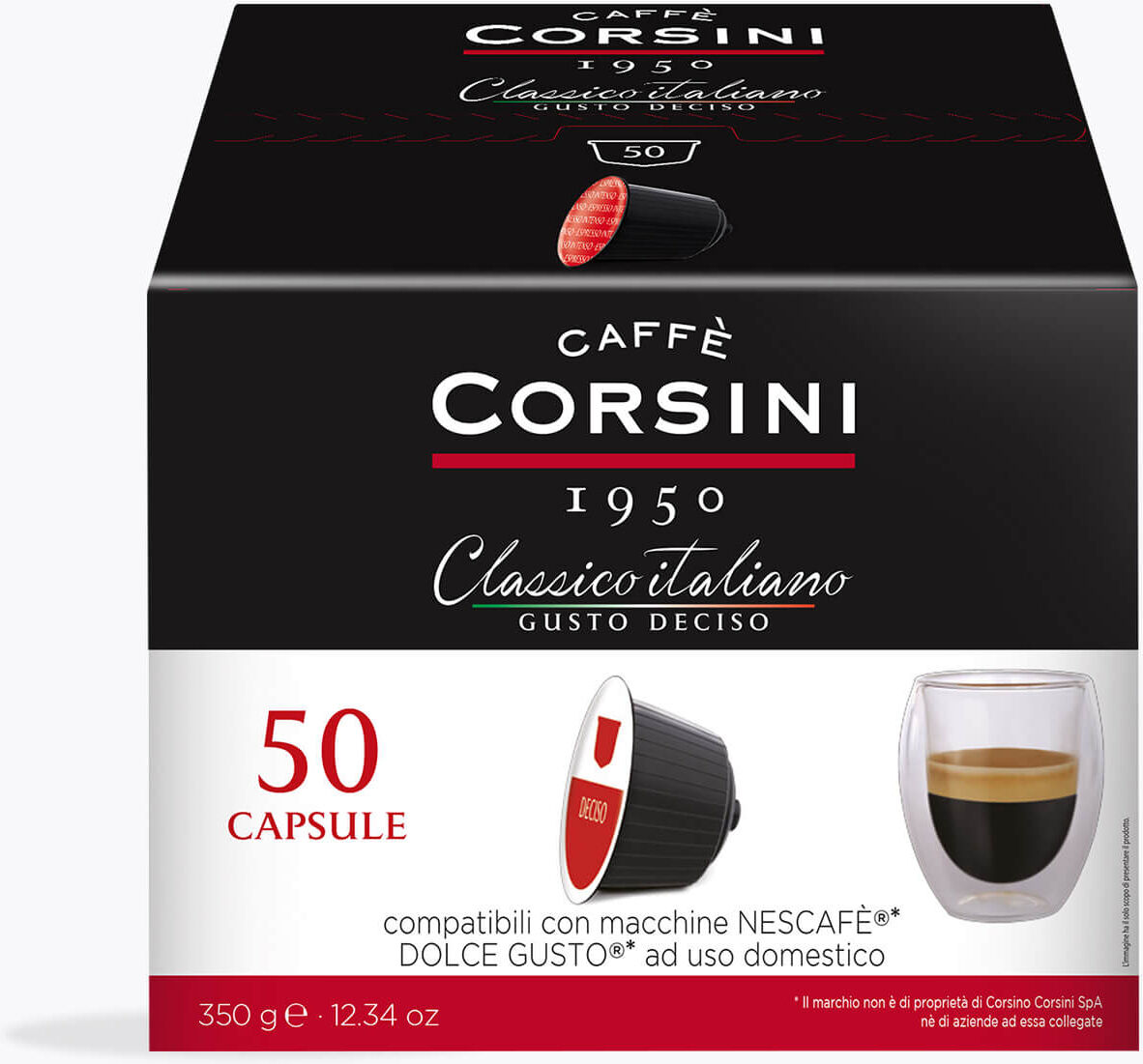 Caffè Corsini Classico Italiano Gusto Deciso 50 Kapseln Dolce Gusto® kompatibel