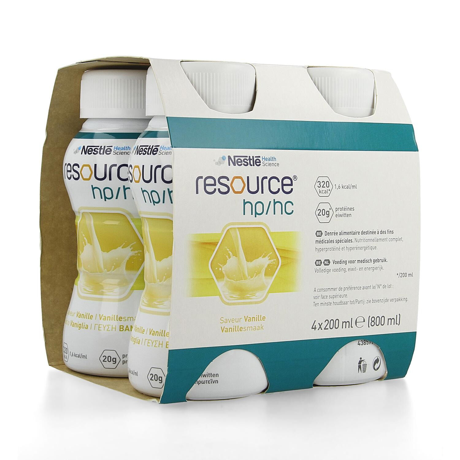 Nestle Resource HP HC Vanille 4 x 200 ml