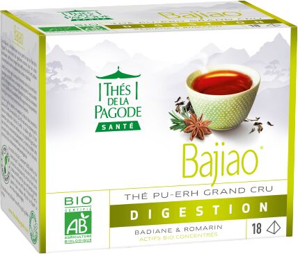 Thés De La Pagode Bajiao Digestion Bio, 18 sachets