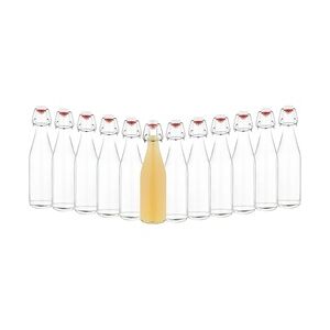 12er Set Bügelflasche Anton 500 ml + Bügelverschluss - Glasflasche für Most, Saft, Essig & Öl