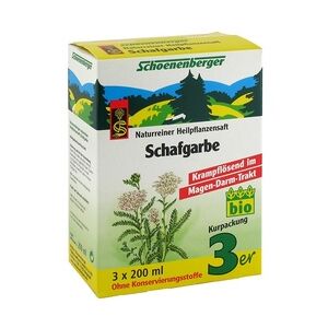 SALUS Schafgarbe naturreiner Heilpflanzensaft Schoenenberger Saft 3x200 Milliliter