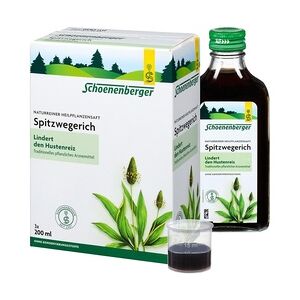 SALUS Spitzwegerich naturreiner Heilpflanzensaft Schoenenberger Saft 3x200 Milliliter