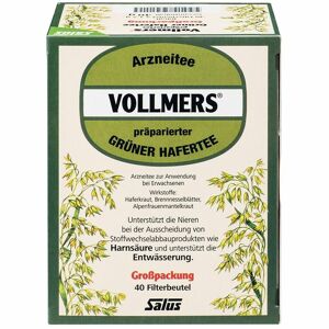 Salus 3x Vollmers präparierter grüner Hafertee Filterbeutel 3x40 St