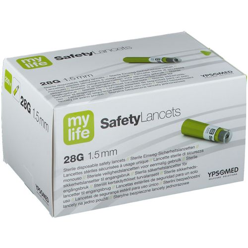 mylife SafetyLancets Comfort Sicherheitsnadeln 28G 1,5 mm 200 St Lanzetten