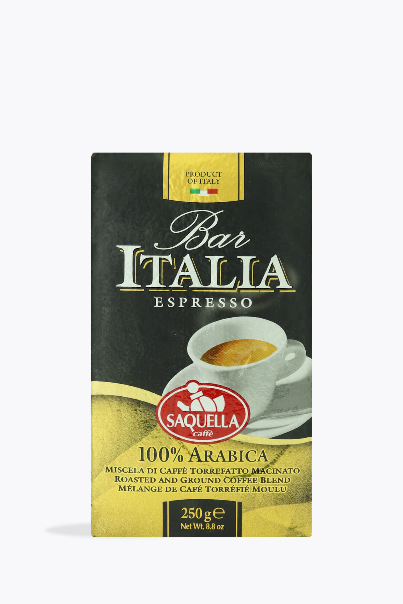 Saquella Caffè Bar Italia 100% Arabica 250g gemahlen