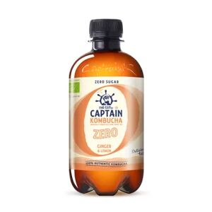 Captain Kombucha Té Kombucha Bio-Zero Ginger Lemon 1000 ml Limón-Jengibre