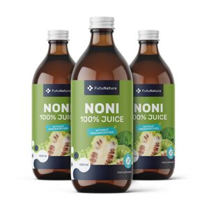 FutuNatura 3x 100 % zumo de Noni, en total 3000 ml