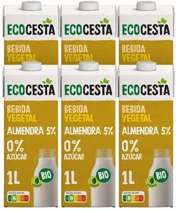 Ecocesta Bebida Vegetal De Almendra Sin Azúcar Bio 6 Uds 1 L