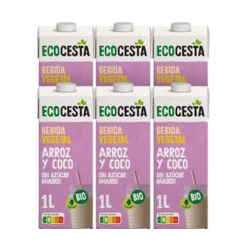 Ecocesta Bebida Vegetal De Arroz Y Coco Bio 6 Uds 1 L