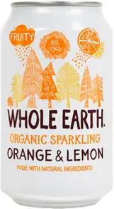 Whole Earth Refresco Sin Azucar Bio Naranja Limon 24 Uds 330 ml Naranja-Limón