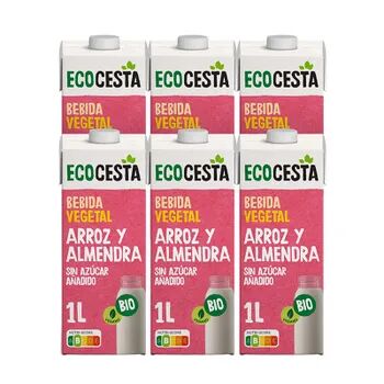 Ecocesta Bebida Vegetal De Arroz Y Almendras Sin Azucares Añadidos Bio 6 Uds 1 L