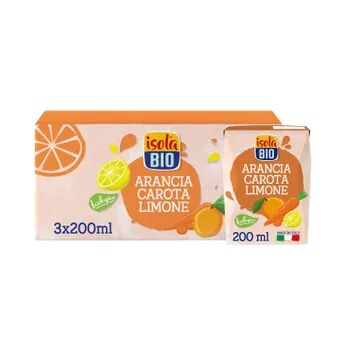 Isola Bio Zumo De Naranja Zanahoria Y Limón Bio 3 Uds 200 ml