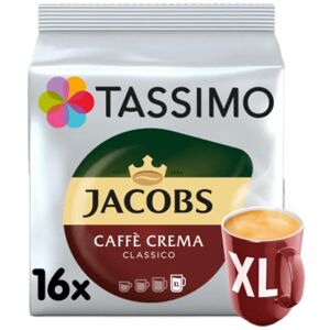 Kahvikapselit Tassimo Caffè Crema Classico XL (yhteensopiva Bosch Tassimo -kapselikeitinten kanssa), 16 kpl.