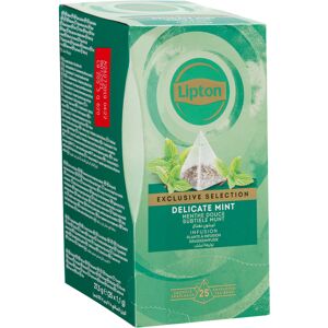 Lipton Infusion Menthe douce Selection Exclusive Lipton - Boîte de 25 sachets pyramides Merisier