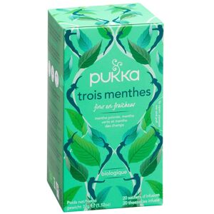 Pukka Infusion trois menthes Bio Pukka - Boîte de 20 sachets Noir