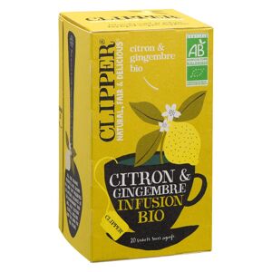 Clipper Infusion citron gingembre bio Clipper - Boîte de 20 sachets