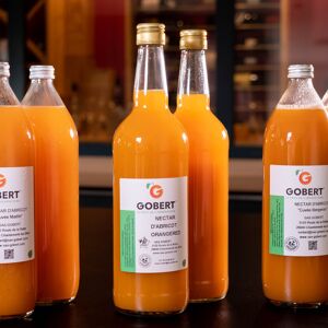 Lot decouverte 6 bouteilles 1L de nectar d'abricots - 3 varietes differentes - En direct de Gobert, l'abricot de 4 generations (Drôme)