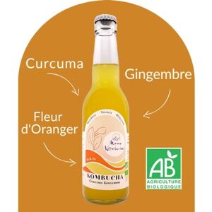 Kombucha Curcuma, Gingembre, Fleur D'oranger - Jo and Jo - En direct de Mama Kombucha (Gironde)