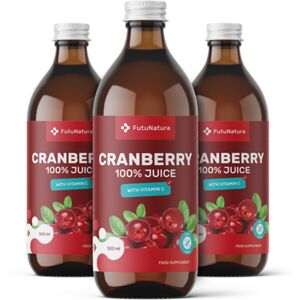 FutuNatura 3x 100 % jus de canneberge, ensemble 1500 ml