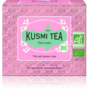 KUSMI TEA Vert rose - Thé vert à la rose - Sachets de thé - Kusmi Tea