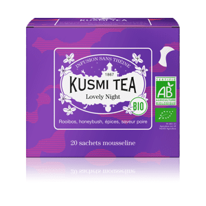 KUSMI TEA Lovely Night (Infusion bio) - Rooibos, honeybush, tilleul - Sachets de thé - Kusmi Tea