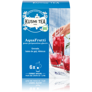 KUSMI TEA AquaFrutti (Infusion de fruits bio) - Infusion hibiscus, baies de goji - Sachets de thé - Kusmi Tea
